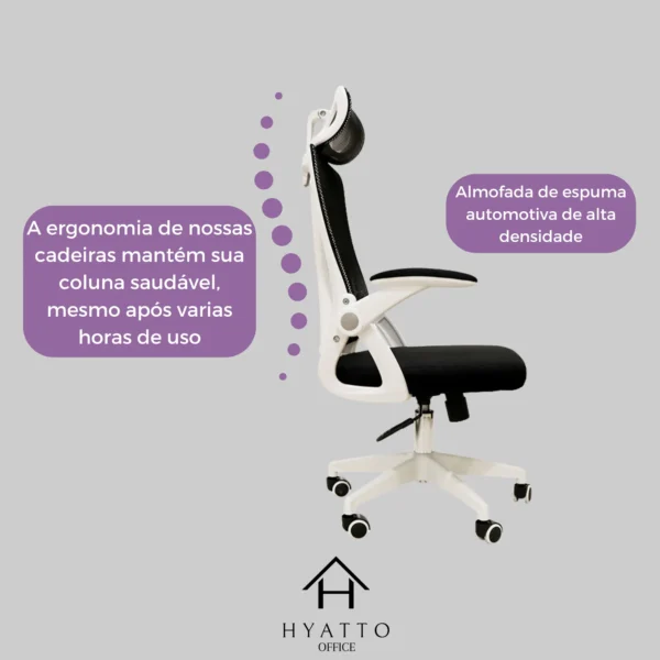 Ergonomic Office Chair White - HC003 - Image 5