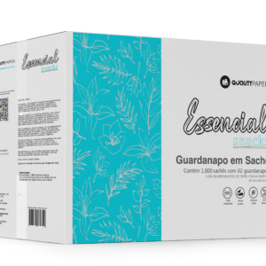 Essencial Snacks Napkins in Sachet - Box of 1,000 (20x20 cm)